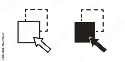 Drag and drop icon Symbol for App and Web UI Design Vectors