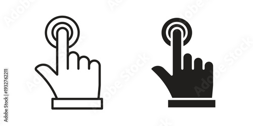 Finger control icon Symbol for App and Web UI Design Vectors