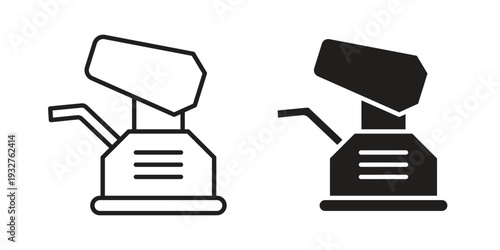 Floor sanding machine icon Symbol for App and Web UI Design Vectors