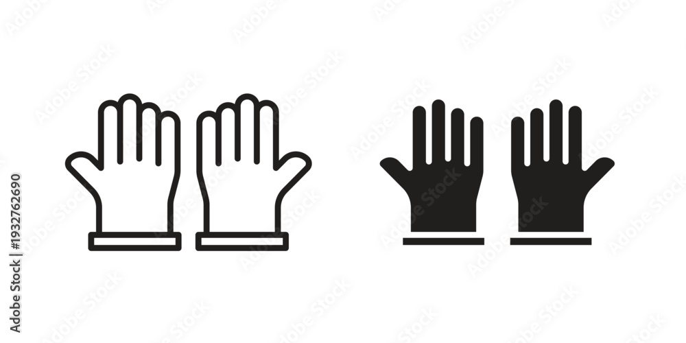 Fototapeta premium Gloves icon Symbol for App and Web UI Design Vectors