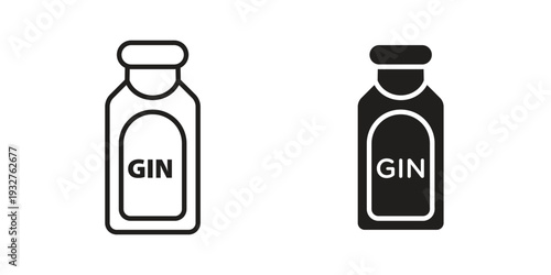 Gin icon Symbol for App and Web UI Design Vectors