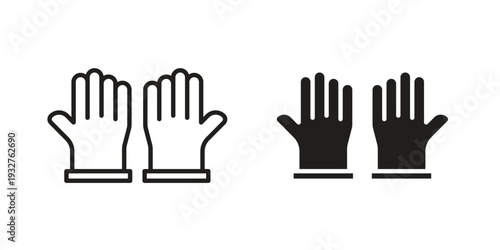 Gloves icon Symbol for App and Web UI Design Vectors