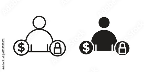 Guarantor icon Symbol for App and Web UI Design Vectors