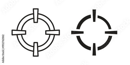 Gun target icon Symbol for App and Web UI Design Vectors