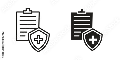Health insurance icon Symbol for App and Web UI Design Vectors