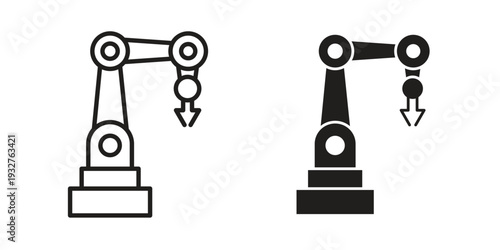 Industrial robot icon Symbol for App and Web UI Design Vectors