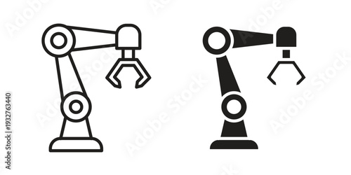 Industrial robot icon Symbol for App and Web UI Design Vectors