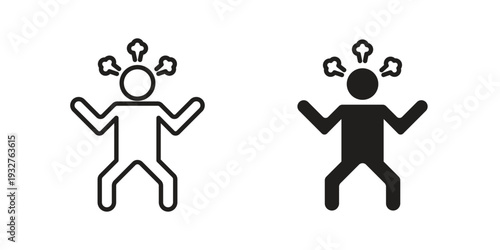 Irritated human icon Symbol for App and Web UI Design Vectors