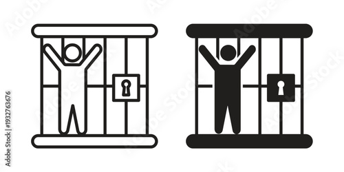 Jail icon Symbol for App and Web UI Design Vectors