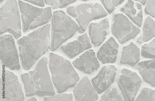 Light Grey Stone Paving Texture - Seamless Cobblestone Pattern for Garden Path and Exterior Design