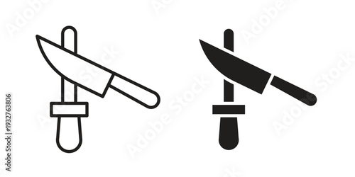 Knife sharpener icon Symbol for App and Web UI Design Vectors