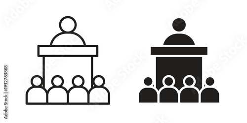 Lecture icon Symbol for App and Web UI Design Vectors