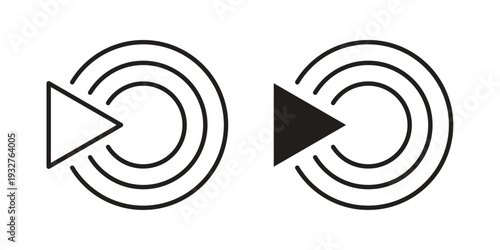 Livestream icon Symbol for App and Web UI Design Vectors