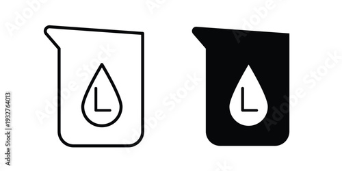 Liter icon Symbol for App and Web UI Design Vectors