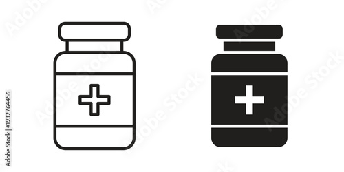 Medicine bottle icon Symbol for App and Web UI Design Vectors