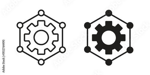 Microservices icon Symbol for App and Web UI Design Vectors
