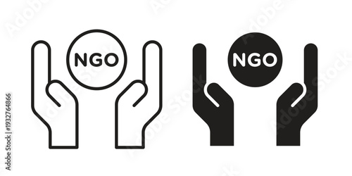 NGO icon Symbol for App and Web UI Design Vectors