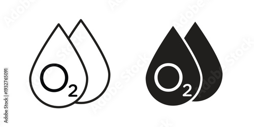 Oxygen O2 icon Symbol for App and Web UI Design Vectors