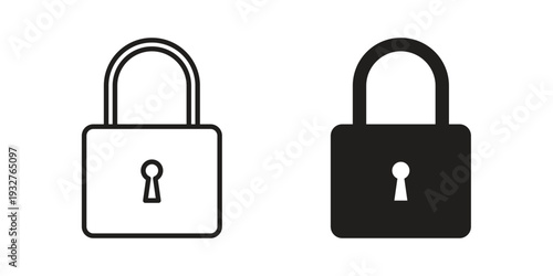 Padlock icon Symbol for App and Web UI Design Vectors