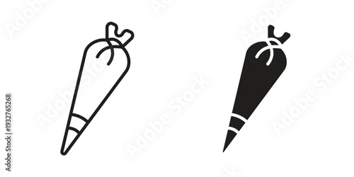 Pastry bag icon Symbol for App and Web UI Design Vectors