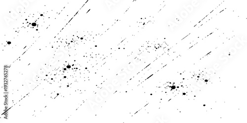 Abstract Black Ink Splatter on White Background – Grunge Paint Texture