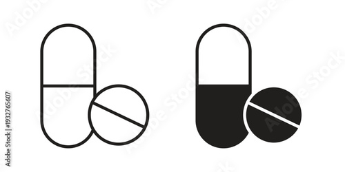 Pills icon Symbol for App and Web UI Design Vectors