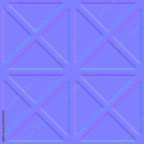 Slika na platnu Soft Edge Cross Tile Pattern Normal Map