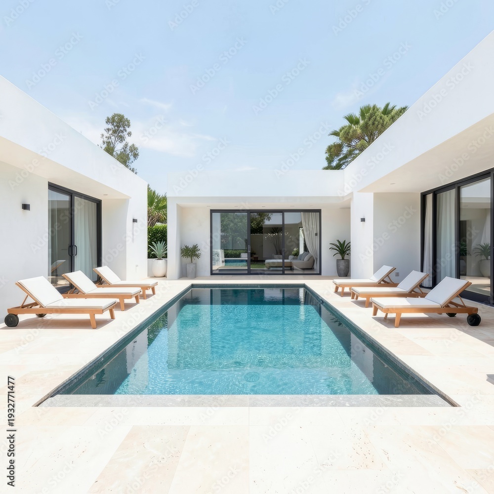 Fototapeta premium swimming pool in hotel
