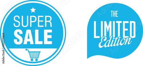 Super sale and limited edition promotional labels