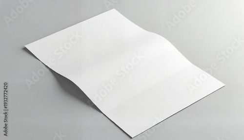 Blank paper sheet on light gray background
