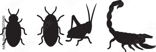 vector silhouette of a Beetle 