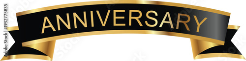 A golden anniversary banner on a white background