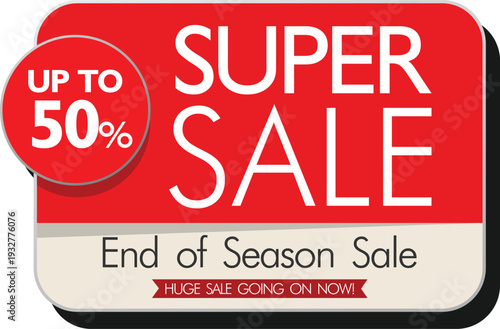 End of season sale with up to 50 percent off