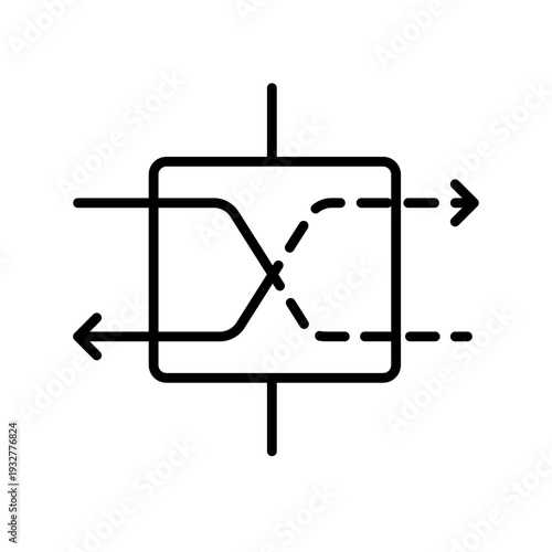 Heat Recovery Ventilation Vector Line Icon