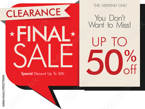 Final sale clearance up to 50 percent off