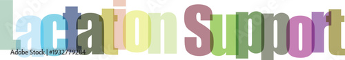 Lactation Support Text in Colorful 3D Blocks