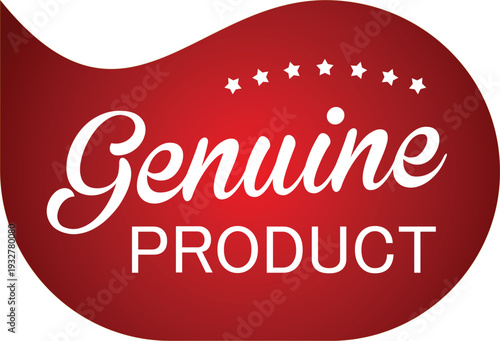 Genuine product logo with five stars