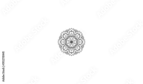 Boho Mandala Ornament Vector with Ethnic Tribal Line Art Design