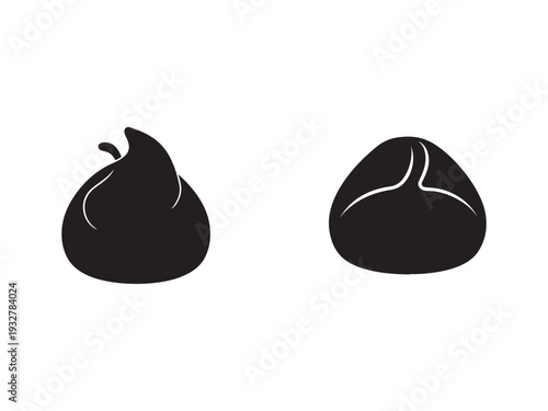 Black olives isolated on white background for food illustration or design