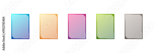 collection vector table design gradient blue, red, yellow, green, and gray theme. design vector for pricing table or infographic