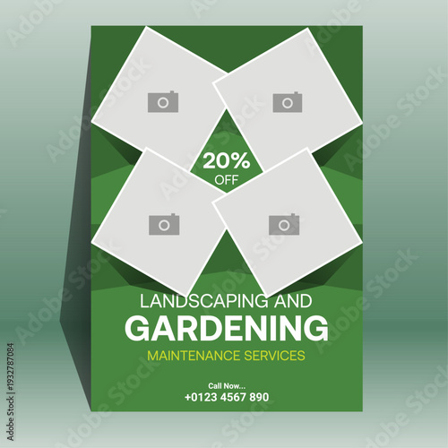 Corporate Landscaping and Yard Care Flyer Template Layout