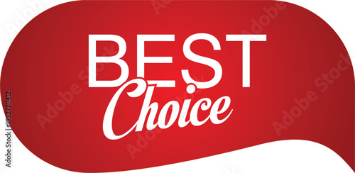 Best choice logo with red speech bubble