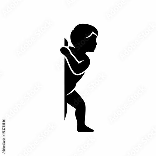 Silhouette of a child running silhouette.