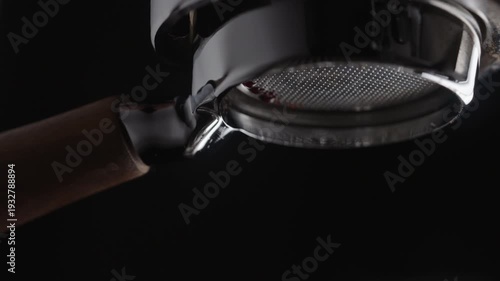 Wallpaper Mural Slow motion pull espresso shot with bottomless portafilter on a professional coffee machine Torontodigital.ca