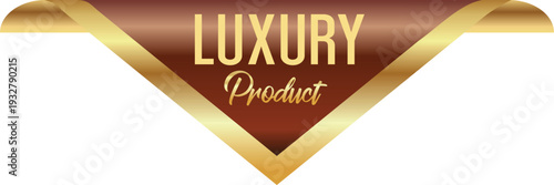 Luxury product label with gold trim and elegant design