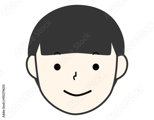 ベリーショートの可愛い女の子　前髪パッツン