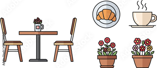 Cozy Cafe Corner Illustration