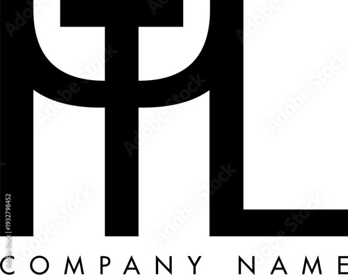 Creative Abstract Initial Letter ML Logo Design