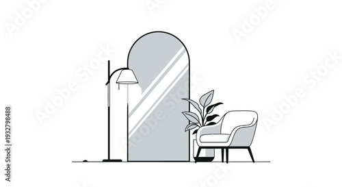 Warm Reading Nook Illustration