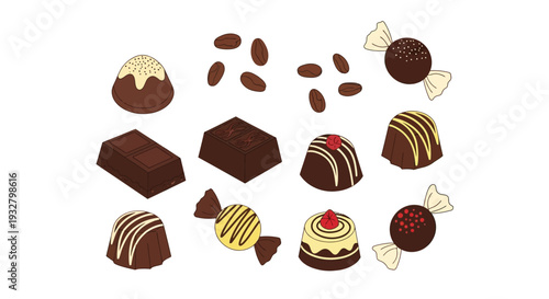 Luxury Chocolate Collection Illustration